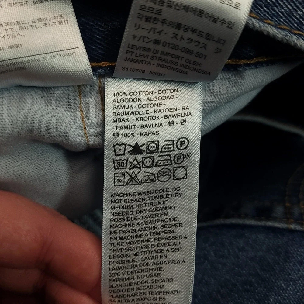 Levi's Jeans Mens W36 L30 Blue 505 Straight‎ Regular Fit Denim Medium Wash